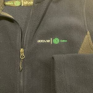 Abbvie Calico Employee Men Medium‎ Fleece Jacket Full Zip Blue Gray